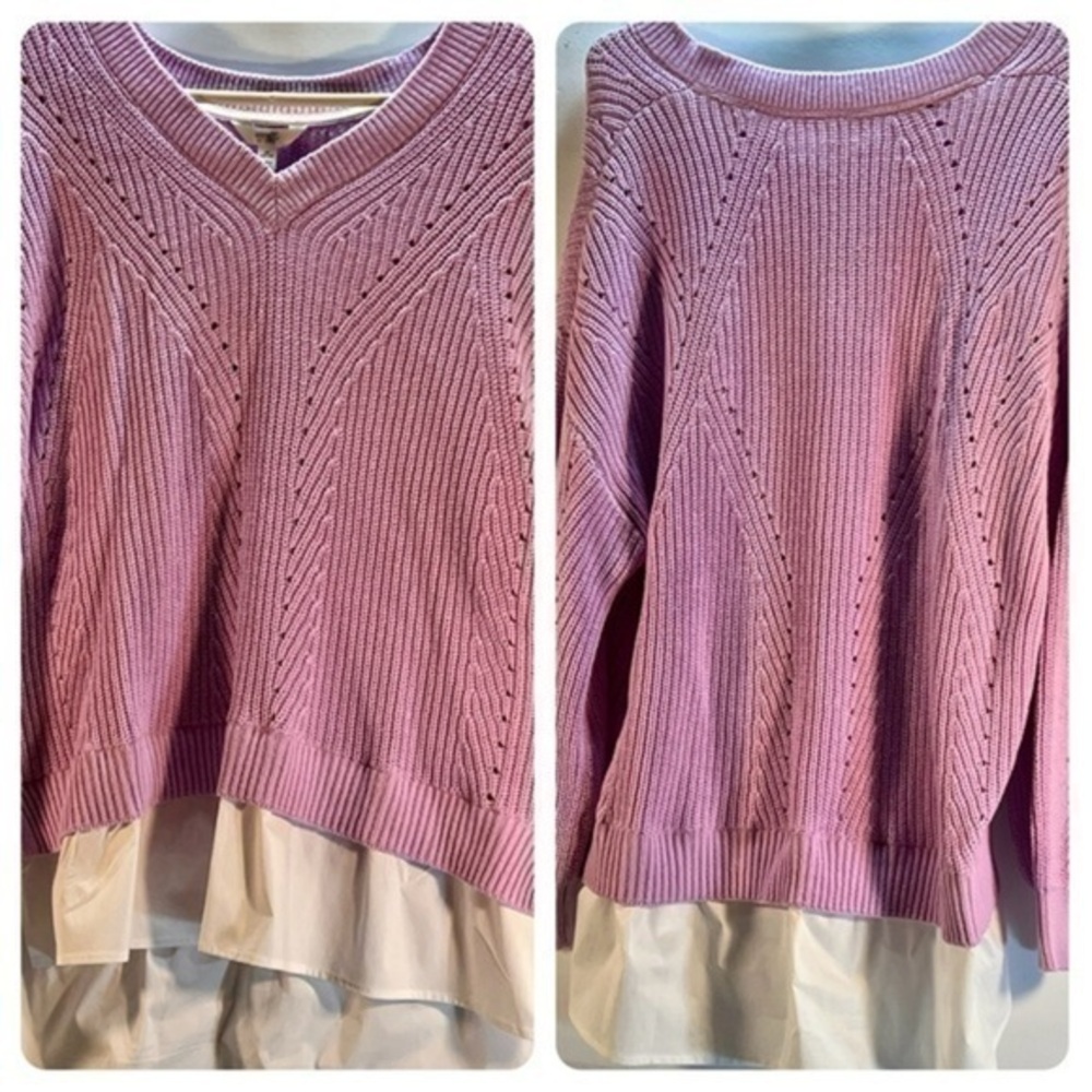 NWT TETRA & SKY PINK RUFFLE SWEATER SIZE 20X